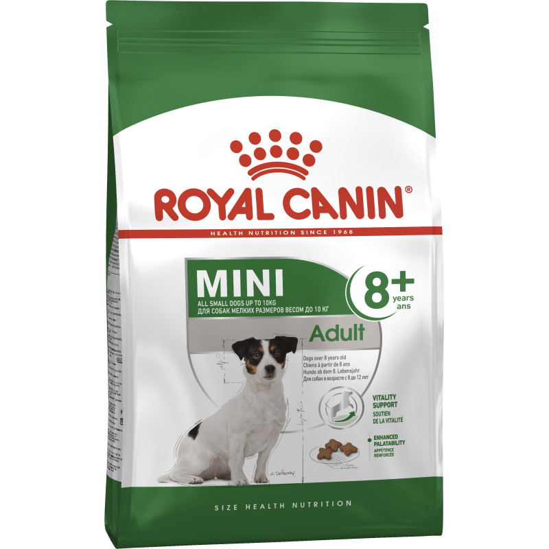 Сухой корм для собак ROYAL CANIN MINI ADULT 8+ от 8 лет малых пород, 800 г