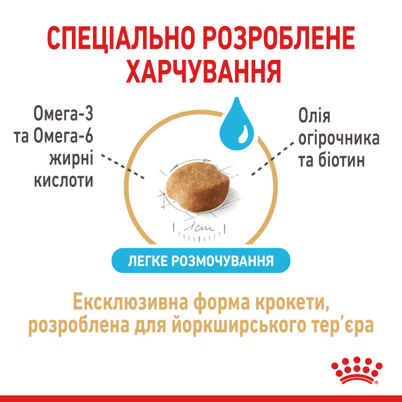 Сухой корм для собак ROYAL CANIN YORKSHIRE AGEING 8+ от 8 лет породы Йоркшир-терьер, 1,5 кг