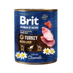 Вологий корм Brit Premium для собак всіх порід, з індичкою та індичою печінкою, 400 г