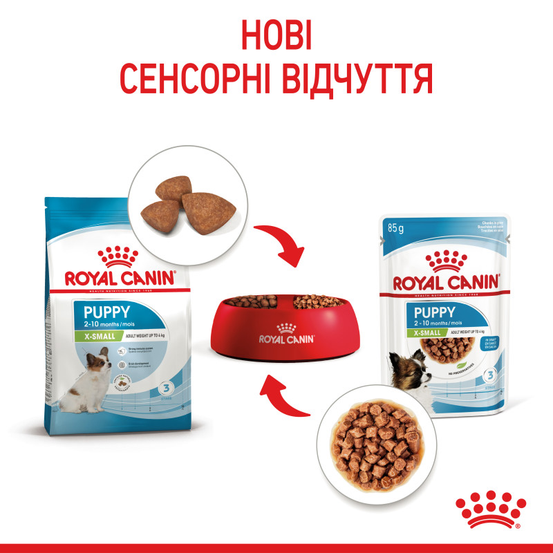 Влажный корм для щенков ROYAL CANIN XSMALL PUPPY миниатюрных пород, 85 г