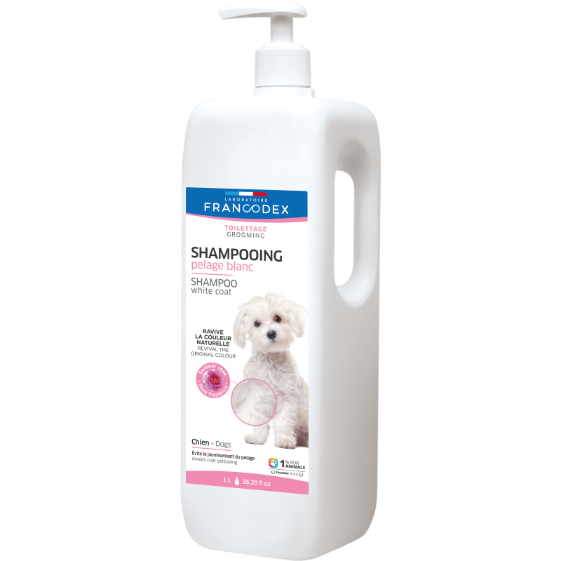 Шампунь Laboratorie Francodex White CoatShampoo для собак з білою шерстю, 1 л