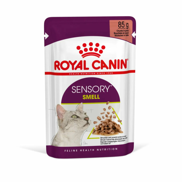 Вологий корм Royal Canin SENSORY SMELL GRAVY для дорослих котів вибагливих до аромату, шматочки в соусі