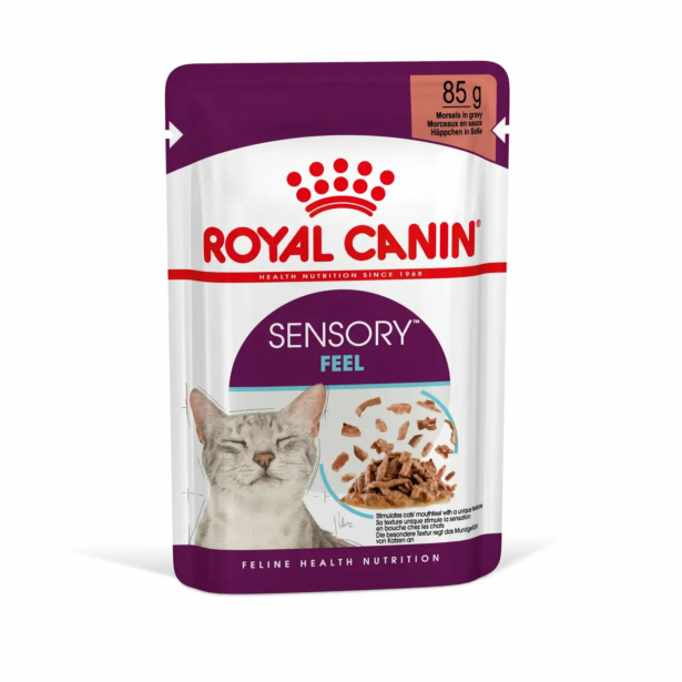 Вологий корм Royal Canin SENSORY FEEL GRAVY для дорослих котів вибагливих до корму, шматочки в соусі