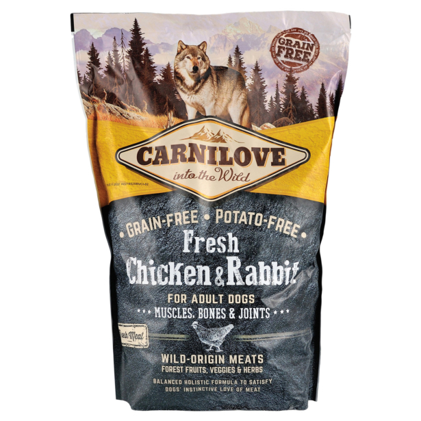 Сухий корм Carnilove Fresh Chicken & Rabbit для дорослих собак всіх порід