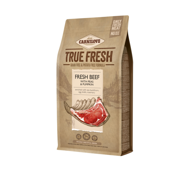 Сухой корм Carnilove True Fresh BEEF for Adult dogs для взрослых собак всех пород, с горохом и тыквой