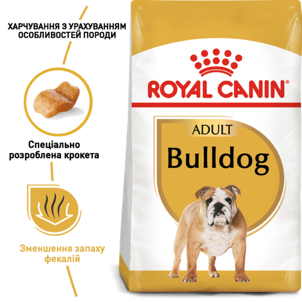 Сухий корм Royal Canin BULLDOG ADULT для дорослих собак породи бульдог