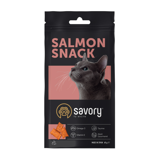 Ласощі Savory Cats Snacks Pillows Gourmand with Salmon для котів гурманів, подушечки з лососем