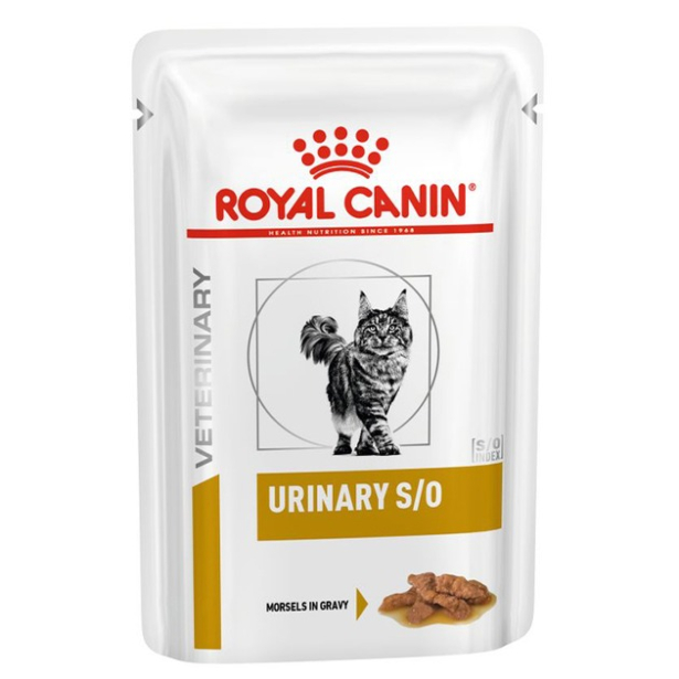 Лікувальна дієта Royal Canin URINARY S/O CAT (шматочки у соусі) для котів при захворюваннях нижніх сечовивідних шляхів