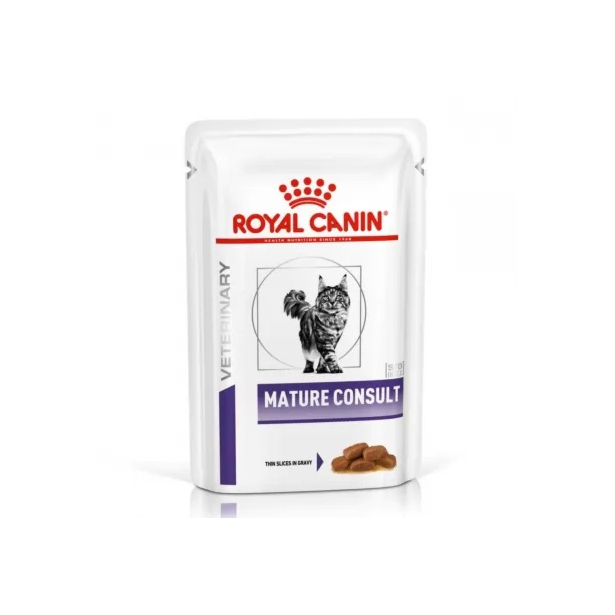 Лікувальна дієта Royal Canin MATURE CONSULT CAT (шматочки у соусі) для котів похилого віку