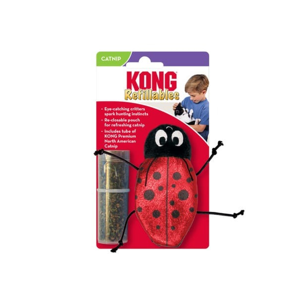 KONG Refillables Ladybug Іграшка для котів KONG Refillables Ladybug Жук-сонечко містить змінний блок із котячою м'ятою