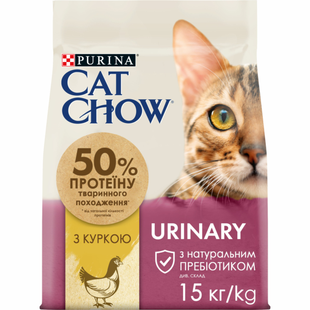 Сухой корм CAT CHOW Urinary взрослым котам, поддержания здоровья мочевыводящей системы, с курицей