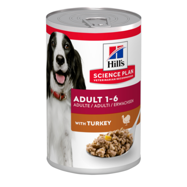 Вологий корм Hill's SCIENCE PLAN Adult, turkey для дорослих собак, з індичкою, 370 г