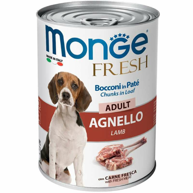 Вологий корм Monge Dog Fresh, lamb для дорослих собак, з ягням
