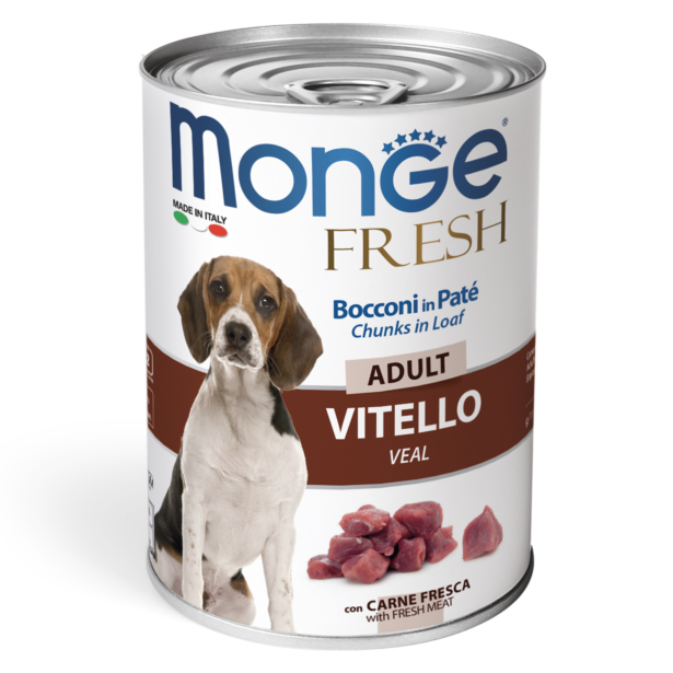 Вологий корм Monge Dog Fresh, veal для дорослих собак, з телятиною