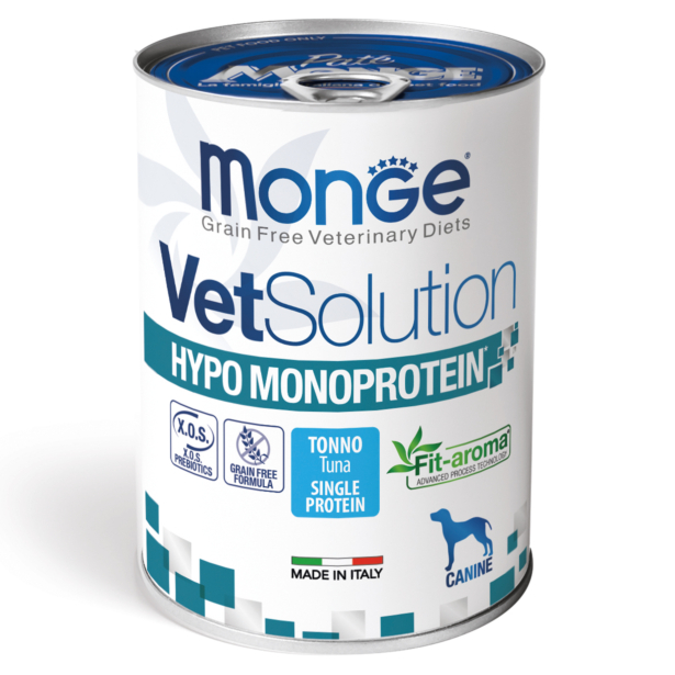 Вологий корм Monge VetSolution Wet Hypo canine для дорослих собак тунeць