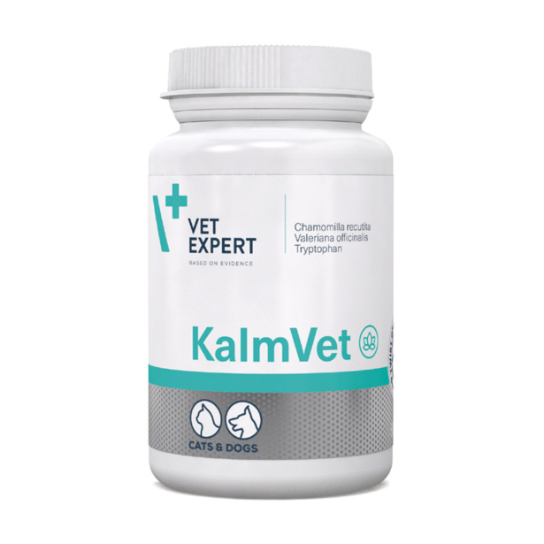 Харчова добавка Vet Expert KalmVet що зменшує симптоми стресу у котів і собак, 60 капс.