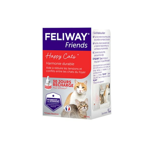 Заспокійливий засіб Ceva Feliway Friends змінний блок для котів під час стресу, при утриманні декількох котів у приміщенні, 48 мл