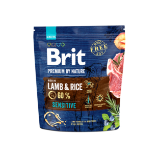 Сухой корм Brit Premium Dog Sensitive Lamb для собак с чувствительным пищеварением.