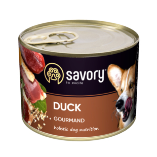 Вологий корм Savory Dog Gourmand для дорослих собак, з качкою