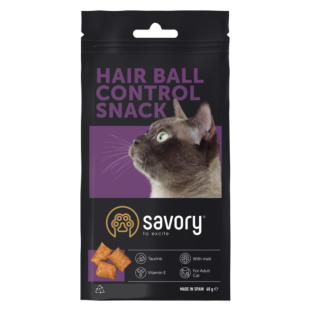 Ласощі Savory Cats Snacks Pillows Hair Ball Control для котів, виведення шерсті