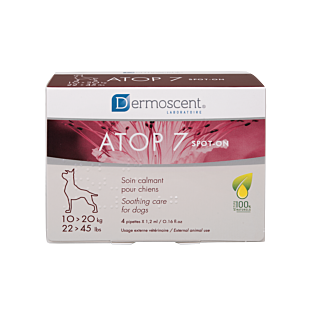 Капли Dermoscent ATOP 7 NEW spot-on при аллергии и атопии у собак средних пород, 4х1,2 мл