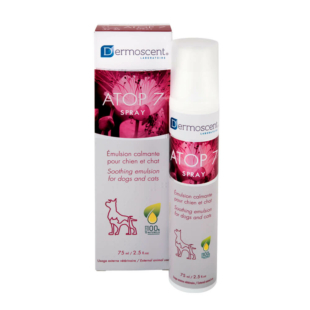 Успокаивающий спрей Dermoscent ATOP 7 Spray без стероидов при аллергии и атопии у кошек и собак, 75 мл