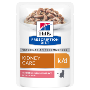 Ветеринарная диета Hill’s Prescription Diet k/d, для кошек, поддержка функции почек, с лососем