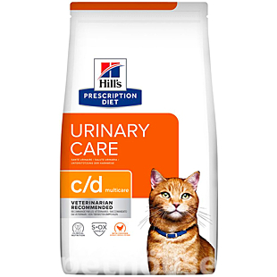 Ветеринарная диета Hill’s Prescription Diet c/d для кошек, уход за мочевыделительной системой, с курицей