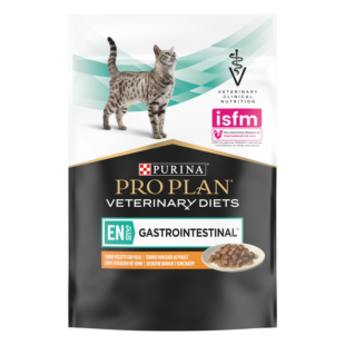 Вологий дієтичний корм PRO PLAN Veterinary Diets EN Gastrointestinal для кошенят та дорослих котів для зменшення кишкових розладів, годівля у період одужання, з куркою