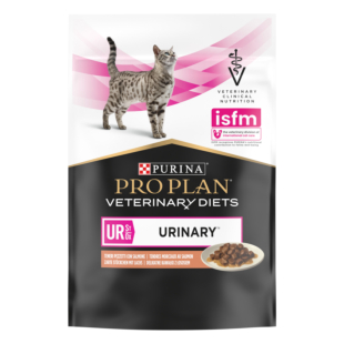 Влажный диетический корм PRO PLAN VETERINARY DIETS UR ST/OX Urinary для взрослых кошек для растворения и снижения образования струвитных камней с лососем