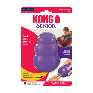 Іграшка KONG Senior суперміцна для старіючих собак з отвором для ласощів, L