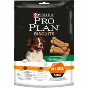 Ласощі PRO PLAN Biscuits All Size Adult для дорослих собак для здоров'я зубів і ясен, з ягням