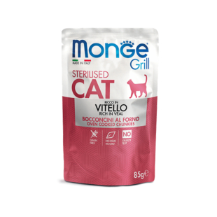 Вологий корм Monge Cat Grill Sterilised veal для дорослих стерилізованих котів, телятина
