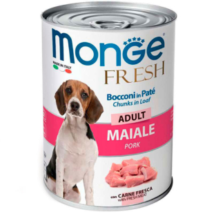 Вологий корм Monge Dog Fresh, pork для дорослих собак, зі свининою