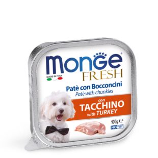 Вологий корм Monge Dog Fresh, turkey для дорослих собак, з індичкою