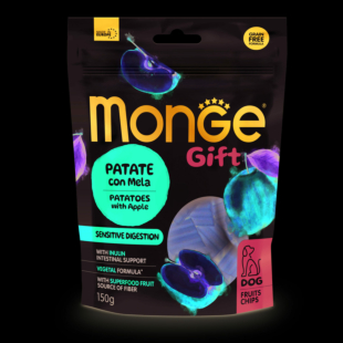 Ласощі Monge Gift Dog Fruit Chips Sensitive digestion для дорослих собак картопля з яблуком (веганські)