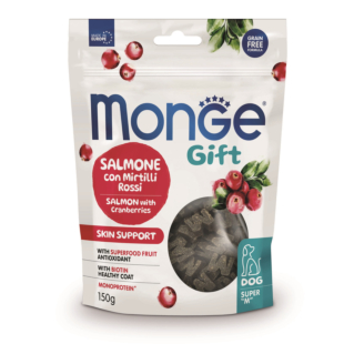 Ласощі Monge Gift Dog Skin support для дорослих собак лосось з журавлиною