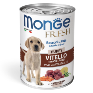 Влажный корм Monge Puppy Fresh для взрослых собак, телятины и овощей
