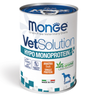 Влажный корм Monge VetSolution Wet Hypo canine для взрослых собак утка