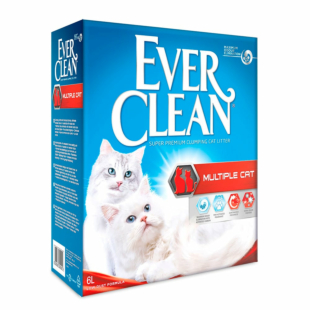 Наполнитель Ever Clean Multiple Cat Ароматизированный, комкующийся Мультикет, максимальный контроль над запахом, 6 л