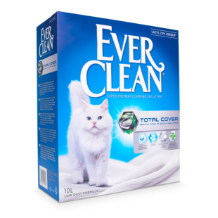 Наполнитель Ever Clean Total Cover комкующийся для кошачьего туалета Полная Блокировка микрогранула,, 10 л