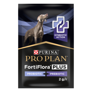 Пробіотик з пребіотиком PRO PLAN FortiFlora PLUS dog дорослим собакам та цуценят, підтримка міклофлори кишечника (саше 2 г)
