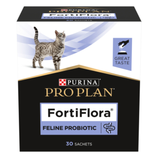 Пробіотик PRO PLAN FortiFlora cat дорослим котам та кошенят, підтримання нормальної міклофлори шлунково-кишкового тракту (саше 30х1г)