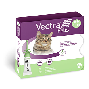 Краплі Ceva Vectra Felis від зовнішніх паразитів, для котів на холку, 1 піпетка 0,9 мл