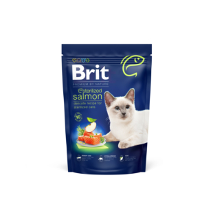 Сухой корм Brit Premium by Nature Cat Sterilized Salmon, для взрослых стерилизованных кошек