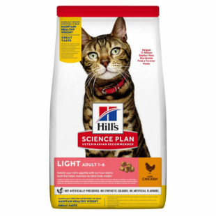 Сухий корм Hill's Science Plan Light Adult для дорослих котів, для схильних до зайвої ваги, з куркою