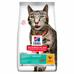 Сухой корм Hill's Science Plan Adult Perfect Weight для взрослых кошек, для поддержания оптимального веса, с курицей