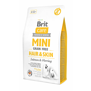Сухий корм Brit Care Gaine Free Mini Hair and Skin для собак малих порід, здоров'я шкіри, шерсті, беззерновий