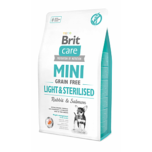 Сухий корм Brit Care Gaine Free Mini Light and Sterilised для стерилізованих собак дрібних порід, контроль ваги