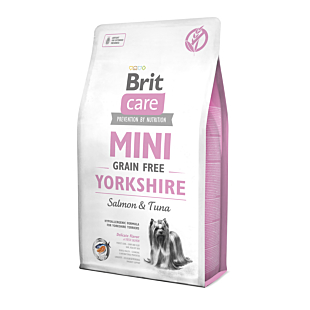 Сухой корм Brit Care Gaine Free Mini Yorkshire для собак малых пород, для йорков, беззерновой.